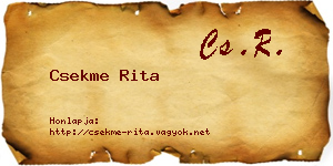 Csekme Rita névjegykártya
