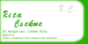 rita csekme business card